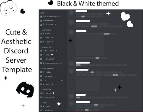 Discord Server Template White Minimalist Community Aesthetic - Etsy Australia Discord Server Template, Community Aesthetic, Dark Grunge Aesthetic, Hello Kitty Printables, Dark Grunge, Painting Templates, Face Mug, White Minimalist, Art Template