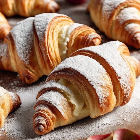 Fall Croissant Recipes, Apple Croissant Recipe, Baked Apple Croissant, Filled Croissant Recipe, Christmas Croissant, Apple Croissant, Filled Croissant, Filled Croissants, Bread Head