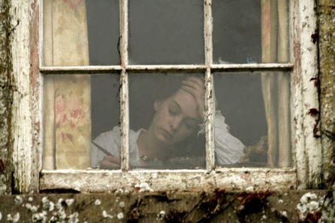 Jane writes in Becoming Jane Soldier Wife, Jane Austen Novels, Mansfield Park, Becoming Jane, Louisa May Alcott, Looking Out The Window, Everything And Nothing, Jane Eyre, Anne Hathaway