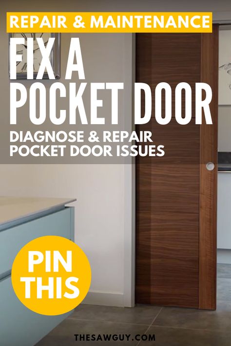 Replacing Pocket Doors, Update Pocket Door, Pocket Door Update Diy, Pocket Door Update, How To Replace A Pocket Door, Installing A Pocket Door, Fix Pocket Door Off Track, Pocket Door Repair, How To Install Pocket Doors Bathroom