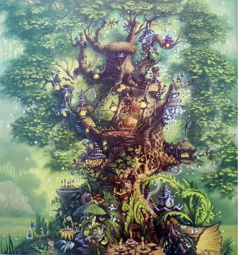 Pixie Hollow Tree, Fairy Classroom, Pixie Hallow, Pixie Hollow Games, Fairy Oc, Diorama Project, Fairy Life, Work Shops, Hollow Tree