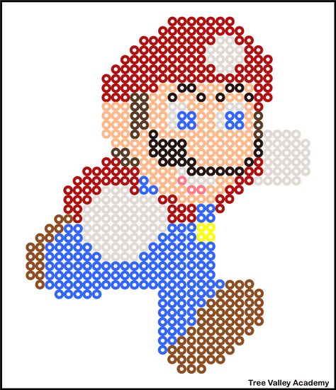 Super Mario Perler Bead Patterns, Mario Perler Bead Patterns, Mario Perler Beads, Mario Video Game, Pixel Art Templates, Character Template, Perler Bead Templates, Lego Characters, Iron Beads