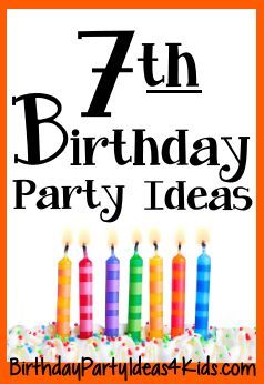 7th Birthday Party Ideas for a 7 year old.  Fun ideas, party games, activities, party timeline, party planning help, themes and more!  Fun, free, easy diy birthday party ideas for seven year olds. http://www.birthdaypartyideas4kids.com/7-birthday.html 12th Birthday Party Ideas, 17th Birthday Party Ideas, Teenager Party, 14th Birthday Party Ideas, 7th Birthday Party Ideas, Boy Birthday Party Themes, Birthday Activities, 9th Birthday Parties, 13th Birthday Parties