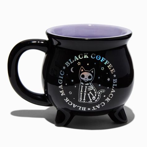 Black Cauldron Celestial Ceramic Mug Black Cauldron, Celestial Design, Goth Accessories, The Black Cauldron, Fashionable Jewelry, Halloween Looks, Cat Coffee, Bday Ideas, Super Ideas