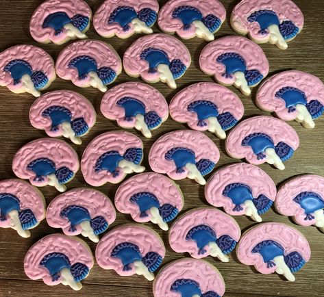 Brain Cookies, Cutout Cookies, Creative Cookies, Cut Out Cookies, Cookie Designs, Cut Outs, Sugar Cookies, Sugar Cookie, Brain