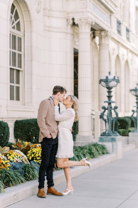 Kansas City wedding photographer | KC wedding photographer | timeless black tie wedding | classic Kansas City wedding | luxury wedding photographer | bright and classic wedding photographer | colorful vibrant wedding | Kansas wedding photographer | downtown engagement session inspiration | midwest engagement photographer | candid wedding photographer Engagement Photos Kansas City, Kansas City Engagement Photos, Kansas City Plaza, Kansas Wedding, Downtown Kansas City, Vibrant Wedding, City Engagement Photos, Fall Engagement Session, Wedding Luxury