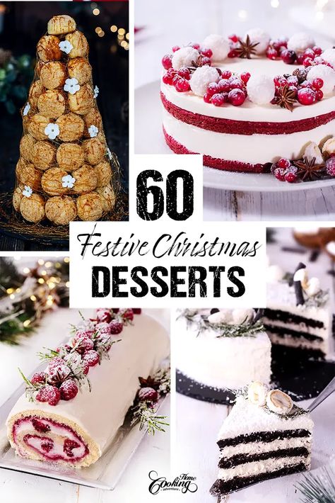 60 Festive Christmas Desserts: Sweet Treats for the Holiday Season Christmas Elegant Desserts, Christmas Dessert Elegant, Christmas Fancy Desserts, Christmas Entremet Desserts, Christmas Dessert Fancy, Light Winter Desserts, Fancy Christmas Desserts Beautiful, Christmas Dessert Ideas Fancy, Gourmet Christmas Desserts