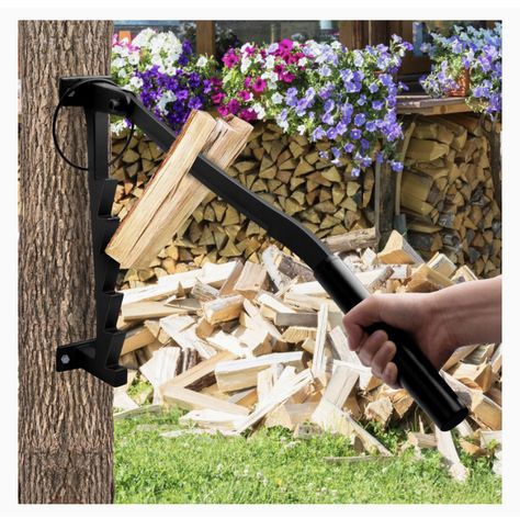 Amazon.com : Primachen Wall Mounted Wood Splitter- Kindling Splitter for Wood, Manual Firewood Kindling Splitter for Soft Wood Indoor or Outdoor : Patio, Lawn & Garden Kindling Storage, Manual Log Splitter, Kindling Splitter, Wood Splitter, Log Splitter, Garden Tiles, Man Crafts, Wall Wood, Art Activities For Kids