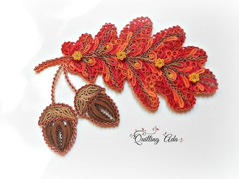 Autumn Quilling, Fall Quilling, Quilling Pictures, Paper Ribbon Crafts, Quilled Artwork, Christmas Quilling, Paper Quilling For Beginners, Indian Independence, Origami And Quilling