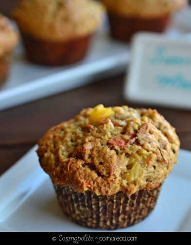 Start your morning off right with these Sunrise Muffins. They're filled with pineapple, shredded carrots, shredded apples and more. So good for you! Get the recipe from Cosmopolitan Cornbread. Sunrise Muffins, Paleo Muffins, Savory Muffins, Muffin Tin Recipes, Muffin Bread, What's For Breakfast, Corn Bread Recipe, Army Wife, Breakfast Muffins