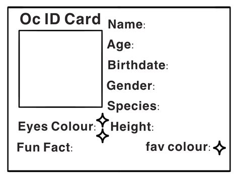 Oc Chart Art, About Oc Template, Oc Paper Sheet, Character Art Template, Expression Sheet Template, Character Info Sheet Art, Oc Drawing Template, About My Oc Template, Oc Description Ideas