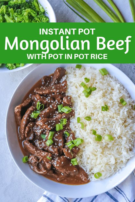 Instant Pot Mongolian Beef is an easy version of a restaurant favorite that can be on your table in less than 30 minutes! This recipe features tender beef that is coated in a sweet and spicy brown sauce. This Chinese-American dish is a favorite recipe that is so simple and much healthier to make at home--especially when you use your Instant Pot! Instant Pot Mongolian Beef, Mongolian Beef Recipes, Mapo Tofu, Mongolian Beef, Easy One Pot Meals, Best Instant Pot Recipe, Instant Pot Dinner Recipes, Flank Steak, Instapot Recipes