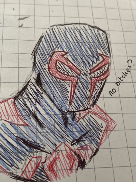 Spiderman Across The Spider Verse Draw, Miguel Ohara Sketch, Miguel O'hara Sketch, Into The Spiderverse Sketchbook, Miguel O'hara Doodle, Spiderman Gifts, Miguel O Hara, Spiderman Drawing, Spiderman Art Sketch