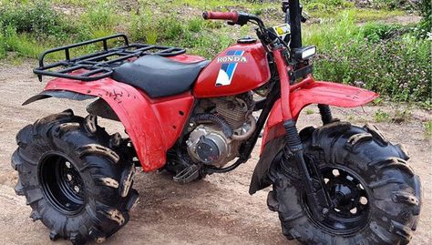 5 Crazy Custom Three Wheelers - ATV.com Yep...three wheelin' is still a good feelin'! Army Surplus Vehicles, 4 Wheelers For Sale, Four Wheelers For Sale, Honda Trike, Youth Atv, Atv Four Wheelers, Atv Car, 3 Wheeler, Four Wheeler