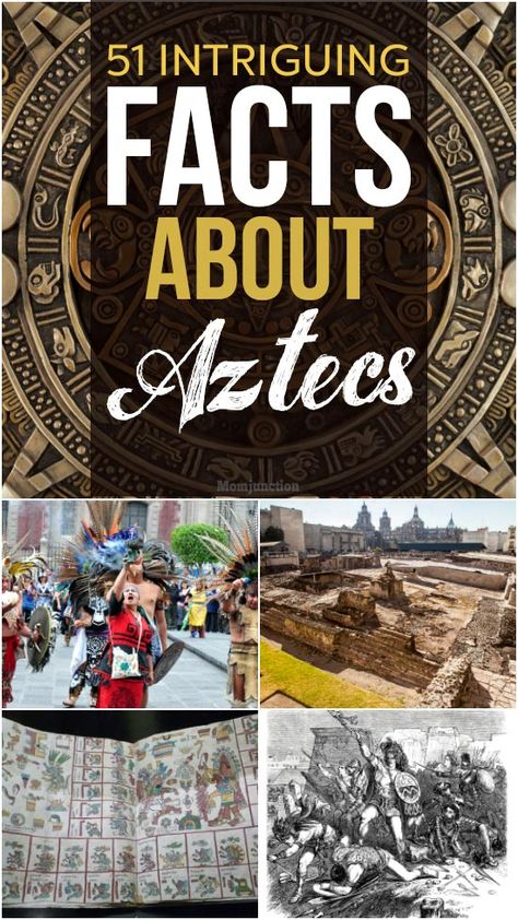 51 Interesting Facts About the Aztecs : The Aztecs were the founders of a Mesoamerican civilization called the Aztec empire, which covered parts of modern Mexico. It was an indomitable empire in North America that flourished #kids #toddlersstuff #kidsstuff #toddlers #parenting #parents Aztecs For Kids, Ancient Civilizations Lessons, Aztec History, Spiritual Cleanse, Chicano Studies, Archaeology For Kids, Learning History, Mexican History, Ancient America