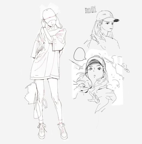 Practice Line Art Control, Wonbin Lee, Practice Drawing, Woman Illustration, Art Drawings Sketches Creative, Drawing Practice, Illustration Girl, Illustration Sketches, Drawing Painting