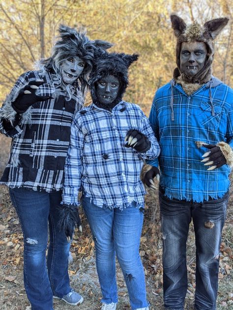 Family Werewolf Costumes Werewolf Family Costume, Werewolf Family, Sibling Halloween Costumes, Werewolf Costume, Wolf Costume, Woman Costume, Cat Woman, Animal Costumes, Halloween 2022