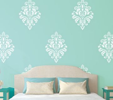 Image Bedroom Wall Stencil, Asian Paints Wall Designs, Asian Paint Design, Beige Bedrooms, Wall Paint Colour Combination, Stenciled Wall Decor, Wall Stencil Designs, Wall Painting Living Room, Interior Wall Colors