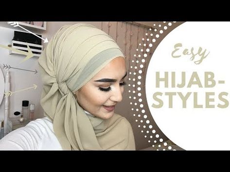 Easy Hijab Styles For Everyday Life - YouTube Easy Hijab Style, Fashion Hijab Style, Hijab Turban Style, Hijab Stile, Scarf Styling, Baju Kahwin, Turban Tutorial, Modest Hijab, Dressing Tips