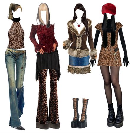 Vinugar on ShopLook | The easiest way to find the perfect outfit Cher Wig, Kpop Fits, Midas Touch, Black Highlights, Leather Western Boots, Tights And Boots, Long Hair With Bangs, Leopard Print Top, Long Blonde Hair