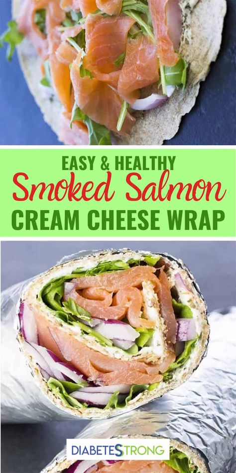 This Smoked Salmon and Cream Cheese Wrap is a delicious and healthy take on an iconic breakfast/brunch recipe. The perfect way to start the day! #salmon #breakfast #brunch #wrap #smokedsalmon Cream Cheese Wraps, Smoked Salmon And Cream Cheese, Smoked Salmon Breakfast, Salmon And Cream Cheese, Cheese Wraps, Smoked Salmon Cream Cheese, Salmon Breakfast, Easy And Healthy Breakfast, Salmon Cream Cheese