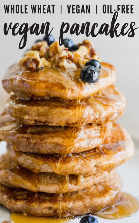 Healthy Vegan Pancakes, Best Vegan Pancakes, Healthy Vegan Dessert, Smoothies Vegan, Vegan Pancake Recipes, Healthy Vegan Breakfast, Plant Based Breakfast, Healthy Vegan Snacks, Tofu Scramble