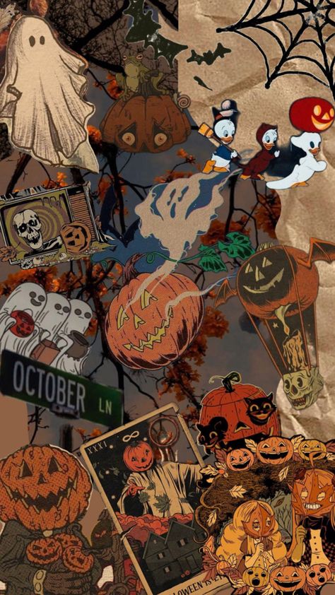 Retro Halloween Aesthetic, Creepy Aesthetic, Cottagecore Halloween, Vintage Halloween Art, Halloween Wallpapers, Wallpapers Cartoon, 2024 Halloween, Patterns Wallpaper, Aesthetic Halloween