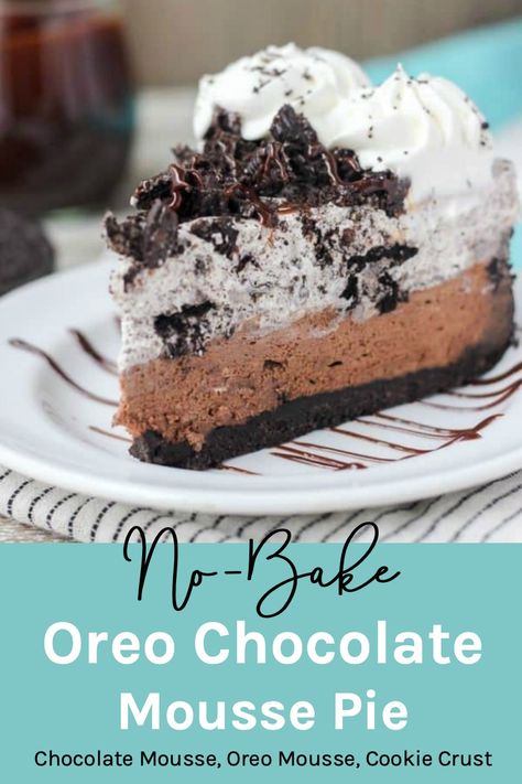 Oreo Mousse Dessert, Oreo Mousse Pie, Oreo Mousse Cake, Chocolate Oreo Pie, Quick Chocolate Mousse, Hershey Pie, No Bake Oreo Pie, Oreo Mousse, Yummy Pies