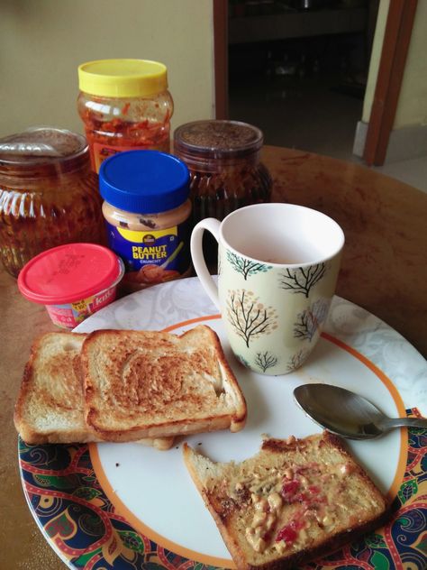 Jam Toast, Breakfast Bread, Breakfast Breads, Photo Dump, Peanut Butter, French Toast, Peanut, Jam, Toast