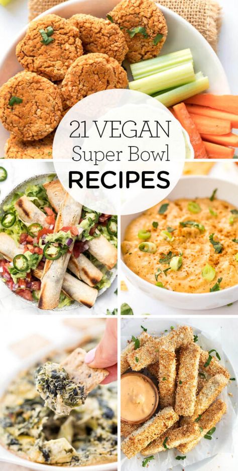 21 absolutely AMAZING & healthy VEGAN RECIPES to try for Super Bowl Sunday! Super Bowl Dishes, Jackfruit Sliders, Super Bowl Snack Ideas, Vegan Superbowl Snacks, Super Bowl Snack Recipes, Super Bowl Food Easy, Healthy Superbowl Appetizers, Vegan Super Bowl, Super Bowl Food Healthy