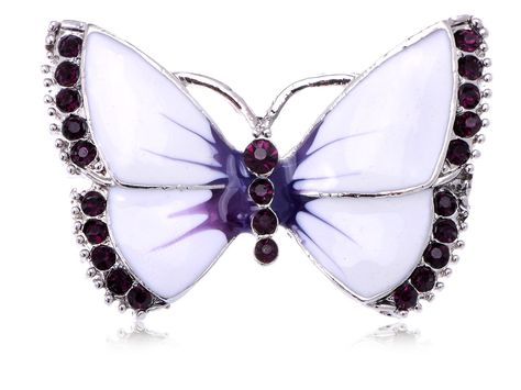 Painted Enamel Amethyst Crystal Rhinestone Butterfly Fashion Jewelry Pin Brooch Butterfly Fashion, Peridot Color, Designer Shopping, Jewelry Illustration, Versatile Jewelry, Butterfly Jewelry, Jewelry Pins, Brooch Jewelry, Purple Crystals