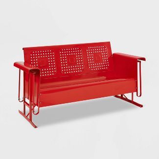 Outdoor Sofas & Loveseats : Target Outdoor Glider, Metal Sofa, Outdoor Loveseat, Red Sofa, Value City Furniture, Reclining Furniture, Kids Bedroom Sets, Household Furniture, Patio Sofa