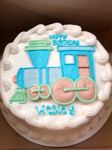 Train Cake Decorating Ideas, Easy Train Cake, Train Themed Birthday Cake, Train Cookies Decorated, Train Sheet Cake, Train Cakes For Boys, Train Sugar Cookies, Train Cookies, Train Birthday Cake