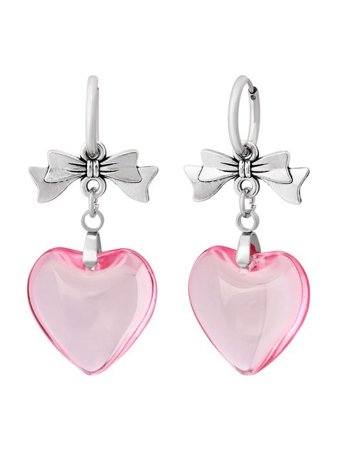 PRICES MAY VARY. Add a femme final touch to your earlobes, goes well with any outfit with these stunning bow heart earrings to elevate your Y2K coquette aesthetic look Dangle style, light weighted, a puffy pink heart and bow dangling earrings, hoop closure This year bow stacking has made the way back to mainstream! Girly bow tie in everyday fashion but elevated with a sexy girly twist, perfect with sheer, low waist items, balletcore,... Our motto is Confidence - if you have it, you can make anyt Bow Stacking, Mimi Core, Coquette Gifts, Marie Antoinette Costume Halloween, Y2k Coquette Aesthetic, Cool Gifts For Her, Women In Their 20s, Necklaces Layered, Trendy Stuff