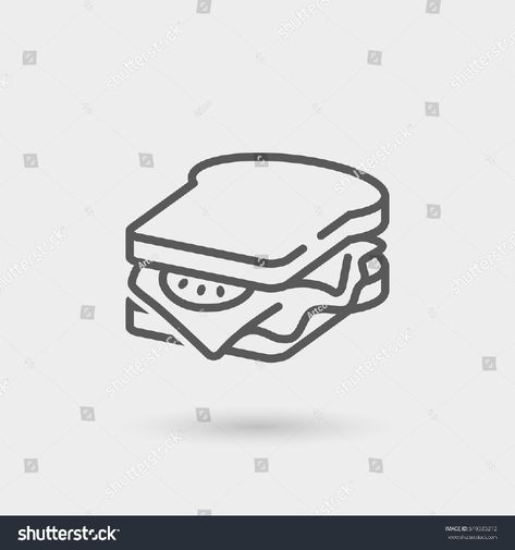 Sandwich Doodle, Sandwich Drawing, Sandwich Thins, Minimal Drawings, Beautiful Logos Design, Simple Sandwiches, Shop Sign, Beautiful Logos, Harvest Moon