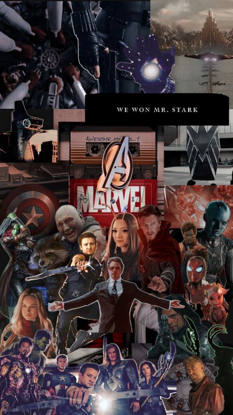 This is a collage montage of our night hero’s the AVENGERS ! All Avengers, Toni Stark, Marvel Images, Cover Wallpaper, Avengers Wallpaper, Marvel Avengers Movies, Country Concert Outfit, Pixel Art Pattern, Marvel 3