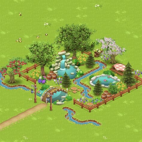 Hayday Town Design, Hay Day Farm Design Aesthetic, Hay Day Farm Inspiration, Hay Day Farm Layout, Hayday Layout Ideas, Hay Day Farm Design, Hay Day Cheats, Hayday Farm Design, Farm Day