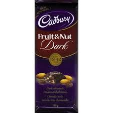 Cadbury Dark Chocolate, Cadbury Fruit And Nut, Cadbury Chocolate, Dairy Milk, Raisin, Dark Chocolate, Chocolates, Dairy, Condiments