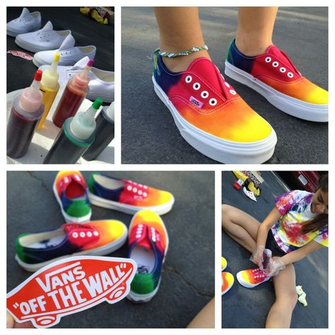 Tie Dye Vans Diy Tie Dye Vans, Tie Dye Vans, Dye Shoes, Tie Dye Shoes, Tie Dye Ideas, Painting Shoes, Tie Dye Party, Diy Tie Dye, Tie Dye Crafts