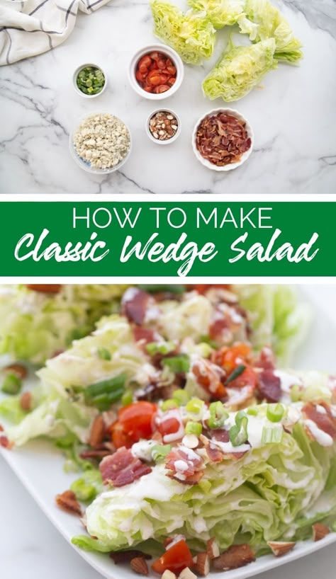 If you're looking for a simple yet delicious salad that delivers on both taste and texture, this Classic Wedge Salad is the perfect choice. Wedge Salad Appetizer, Classic Wedge Salad, Wedge Salad Recipes, Southern Comfort Recipes, Comfort Recipes, Salads For A Crowd, Wedge Salad, Fresh Meals, Family Fresh Meals