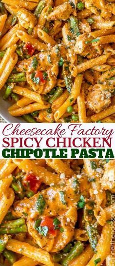 Chicken Chipotle Pasta, Spicy Chicken Chipotle Pasta, Copycat Dinner, Chipotle Pasta, Chicken Chipotle, Copycat Chipotle, Dessert Pasta, Resep Pasta, The Cheesecake Factory