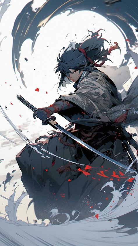 Ronin Character Design, Japanese Art Samurai, Warrior Concept Art, Samurai Wallpaper, Samurai Anime, Japan Tattoo Design, Villain Character, Samurai Artwork, Wallpaper Animes