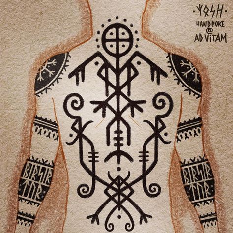 Yosh Spiderdust shared a photo on Instagram: “Dm for info #pagan #heaten #norsetattoo #oldmagic #vikingtattoo #bindrunes #handpoke #runes…” • See 727 photos and videos on their profile. Old Norse Tattoo, Asatru Tattoo, Pagan Tattoo, Stick N Poke, Handpoke Tattoo, Norse Tattoo, Nordic Vikings, Old Norse, Hand Poke