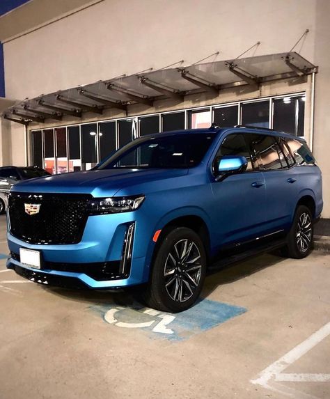 Cadillac Escalade on Instagram: “A 2021 Sport Platinum Escalade wrapped professionally in blue by: @designbytwm 🔵 📸 by: @designbytwm Follow @cadillacescalade for more!…” Wrapped Escalade, Luxury Suv Cars, Gmc Suv, Luxury Car Brands, Lux Cars, Suv Cars, Jeep Cars, Super Luxury Cars, Best Luxury Cars