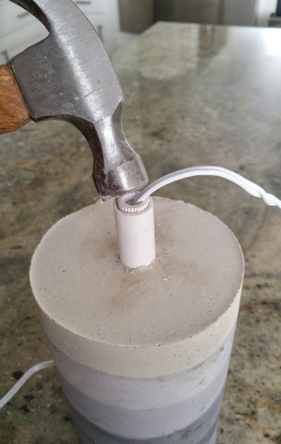 Diy Terrazzo, Diy Floor Lamp, Industrial Pipe Lamp, Diy Table Lamp, Concrete Table Lamp, Concrete Light, Small Cafe Design, Gray Ombre, Make A Lamp