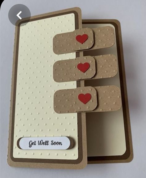 Get Well Soon Card, Get Well Cards, Get Well Soon, Diy Birthday Gifts, Card Layout, Creative Cards, Sympathy Cards, Folded Cards, Simple Cards