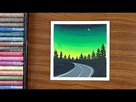 Nature Drawing Oil Pastel, Beginners Drawing, Oil Pastel Art, Oil Pastel Drawings, Nature Drawing, Drawing For Beginners, Tutorial Video, Pastel Drawing, Pastel Art