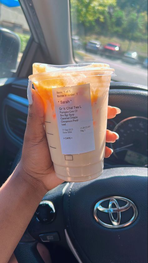 Starbucks Pumpkin Spice Chai Tea Latte, Pumpkin Spice Chai Tea Latte, Latte Ideas, Iced Pumpkin Spice Latte, Starbucks Fall Drinks, Iced Chai Tea Latte, Iced Chai Tea, Starbucks Orders, Starbucks Drinks Diy