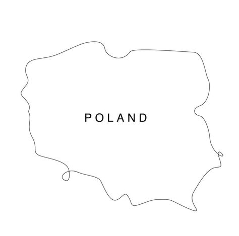 Line art Poland map. continuous line europe map. vector illustration. single outline. Poland Illustration, Poland Map, Country Aesthetic, Europe Map, Bucket Lists, Continuous Line, Map Vector, Travel Bucket, Map Art