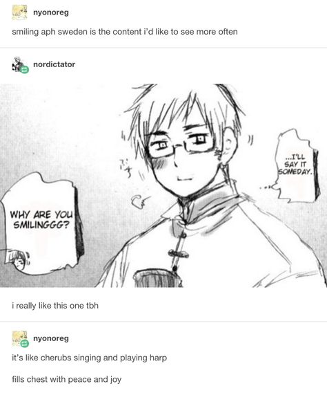 smiling Sweden Sweden Hetalia, Hetalia Sweden, Aph Sweden, Old Married Couple, Best Relationship, Hetalia, Aesthetic Fashion, Sweden, Art Inspiration